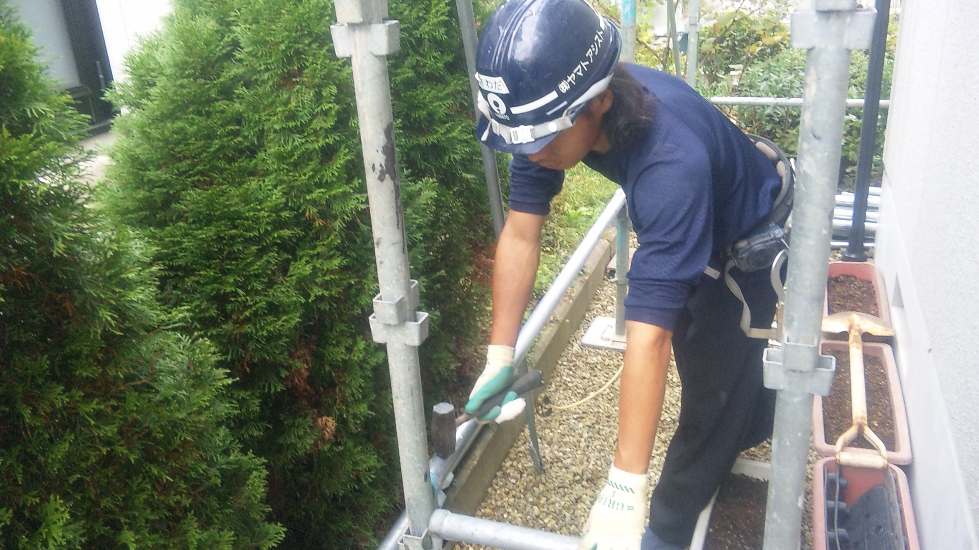 日吉台　菊地邸足場組み2